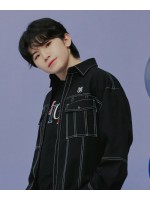 韓國Romantic Crown - [WOOZI Collection] TWO POCKET STITCH SHIRT_BLACK